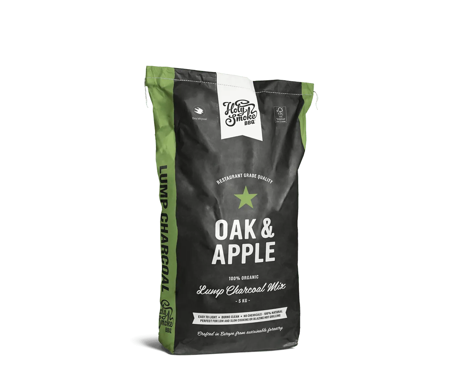 oglje za kamado žar hrast jablana Holy Smoke BBQ 5 kg