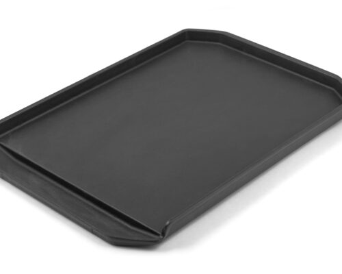 Litoželezna plošča (plancha) za žar Broil King Baron™ in Crown™ – obojestranska gladka/rebrasta, porcelanasto emajlirana, 44 × 31 cm – za plinski žar