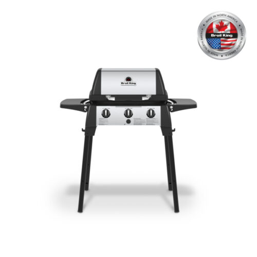 Prenosni plinski žar Broil King Porta-Chef 320 s 3 gorilniki (5,25 kW), litoželeznimi rešetkami, Flav-R-Wave™ in zložljivimi nogami