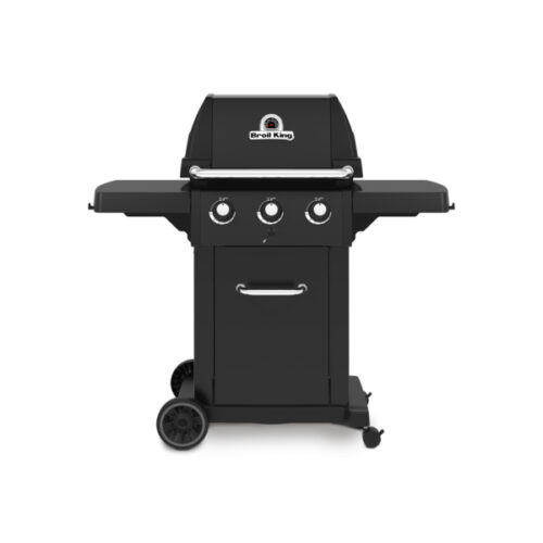Plinski žar Broil King Royal 320 Shadow s 3 gorilniki (8,8 kW), Flav-R-Wave™ in emajliranimi litoželeznimi rešetkami – za balkone in manjše terase
