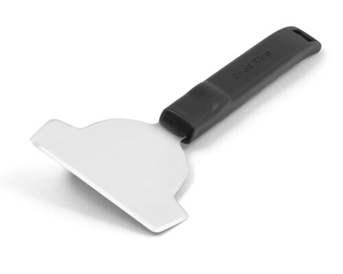 Broil King strgalo za litoželezno ploščo z nerjavečim rezilom in ergonomskim ročajem za učinkovito čiščenje žara.
