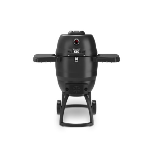 Broil King Kamado žar KEG 5000 z jekleno izolacijo, stranskimi poličkami in termometrom, idealen za vsestransko peko na oglju.