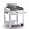 Fontana Forni Tirreno, inox žar na oglje z rešetko 80 × 45 cm